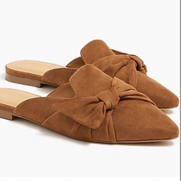 J.Crew Suede Bow Mules - Picture 1 of 3